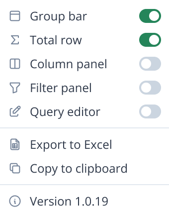 Tools + options