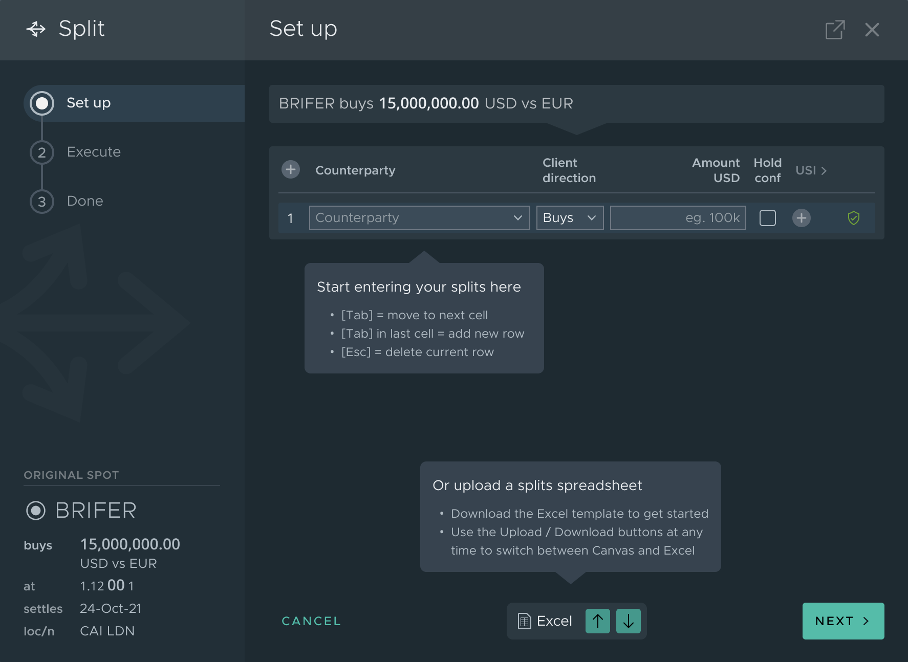 Application modal dialogs